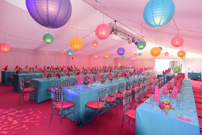 Colourful interior for Mexican themed party marquee
