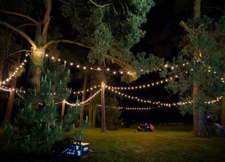 outdoor lighting for wedding