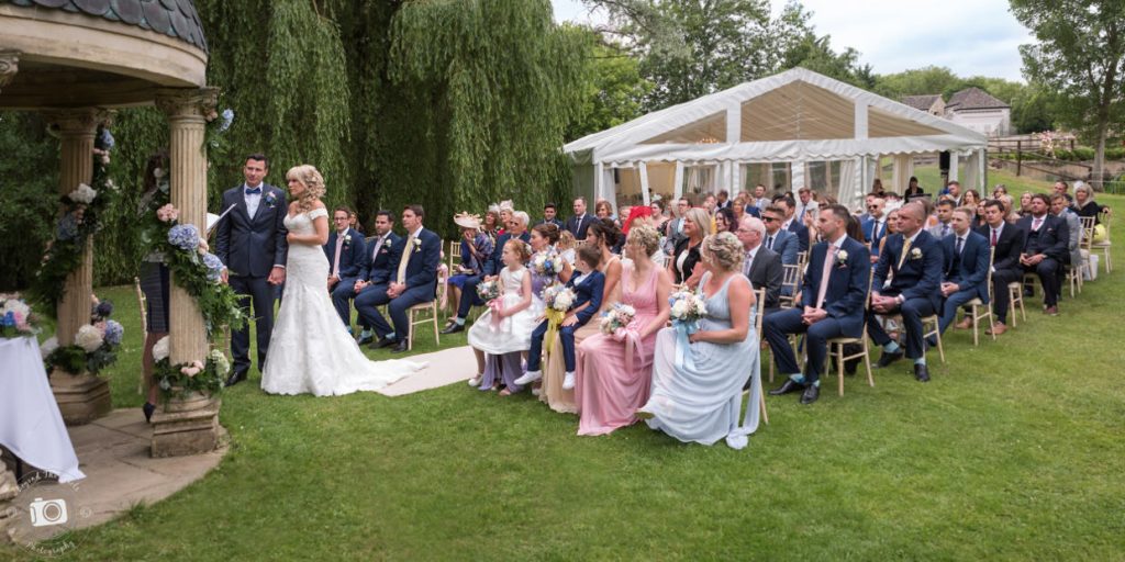 Outdoor Wedding Ceremony At The Old Swan & Minster Mill Hotel Cotswolds