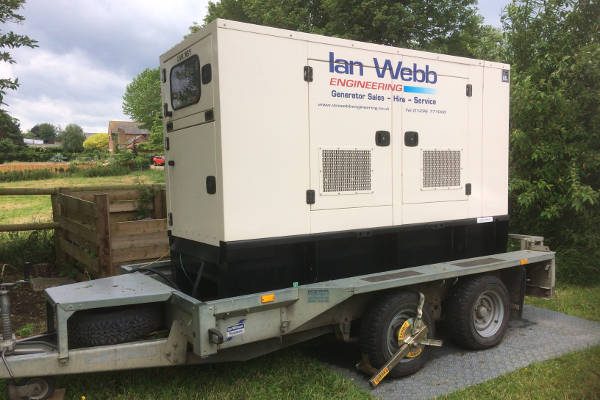 Generator for marquee hire package to provide power to outdoor weddings and events.